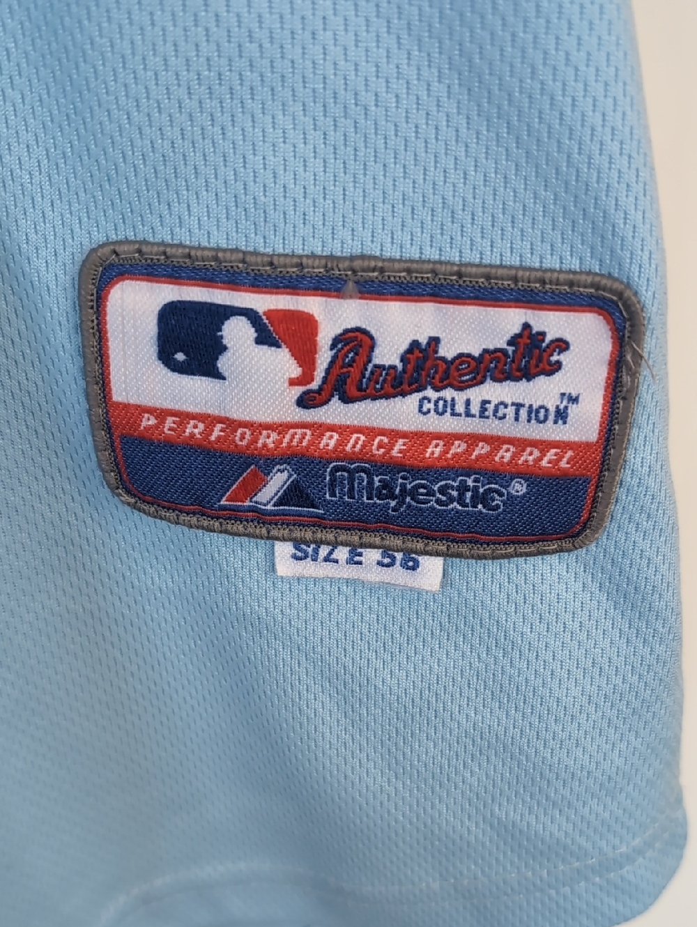 Kansas City Royals Mike Moustakas Light Blue Jersey Cool Base Size 56 - Picture 2 of 5